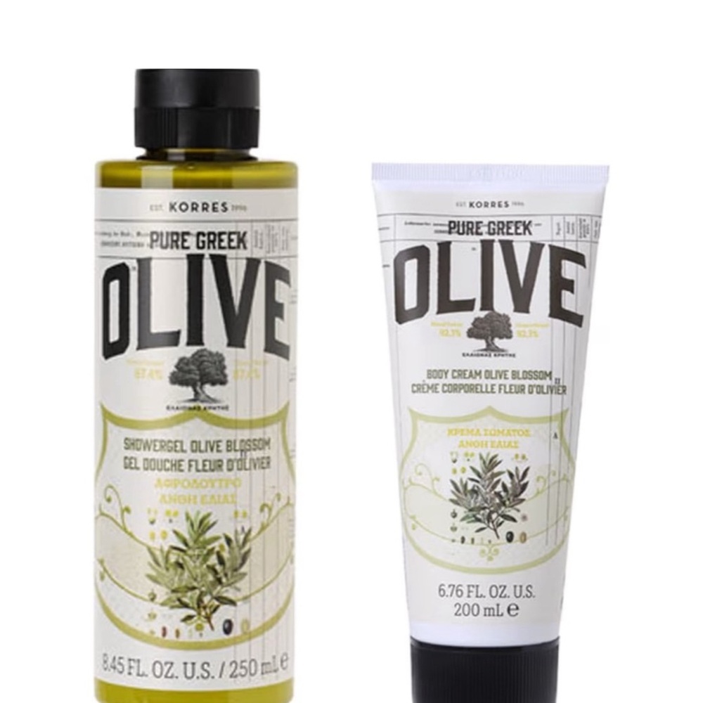 Korres Olive Blossom Shower Gel and Body Cream Duo